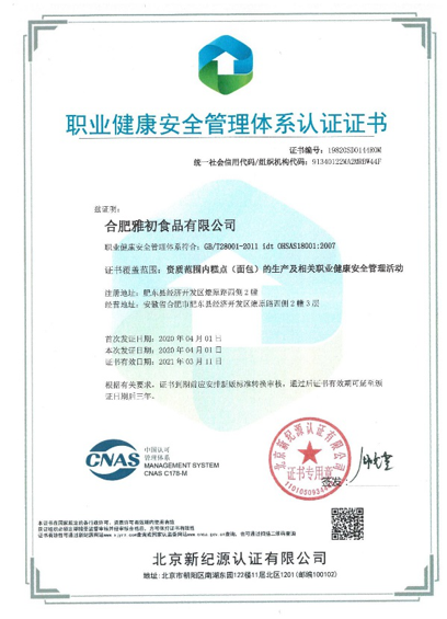 OHSAS18001职业健康安全管理体系